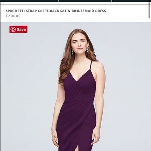 BNWT David’s Bridal bridesmaids dress. F20009 Plum